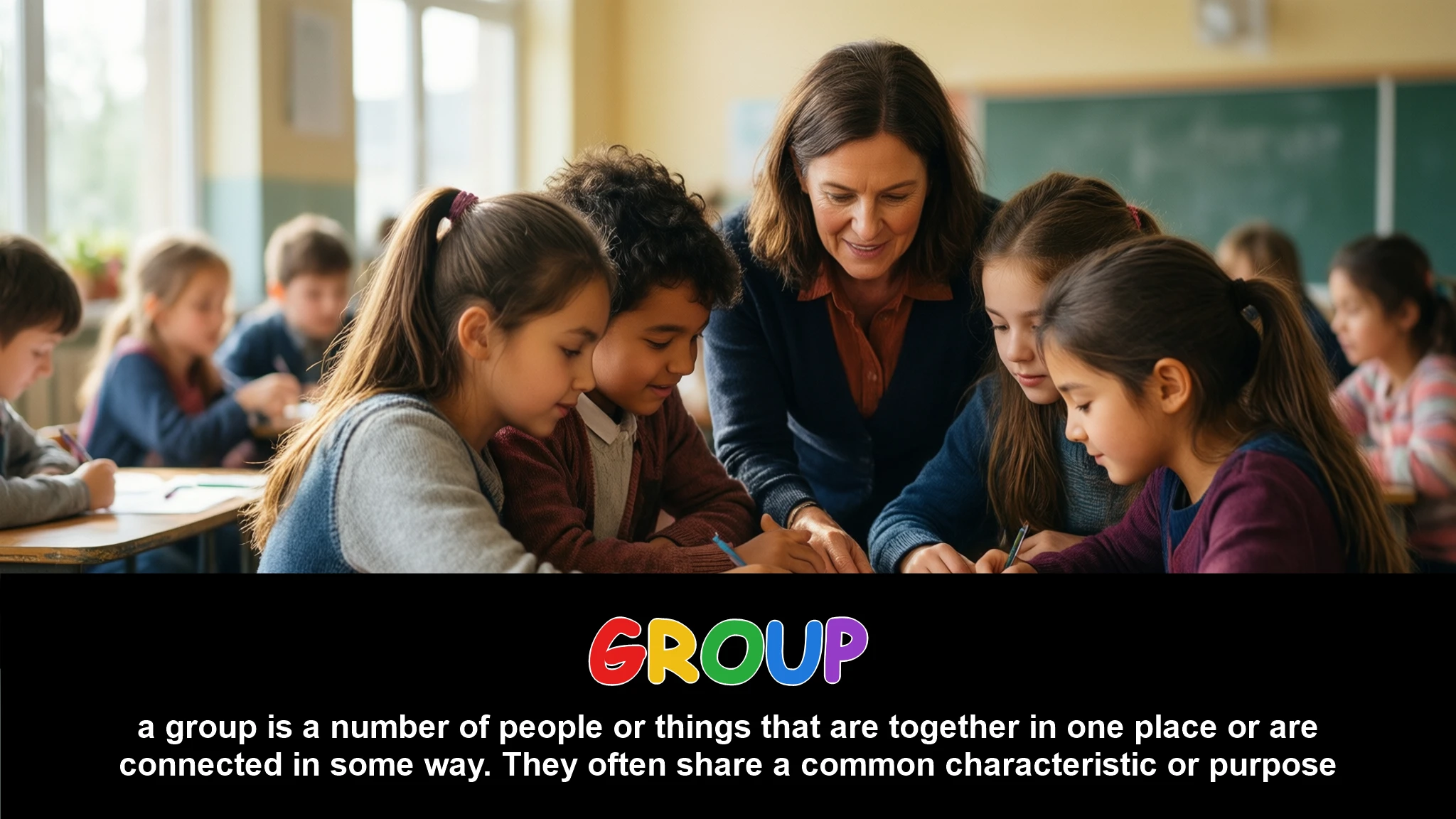 English Illustration for group